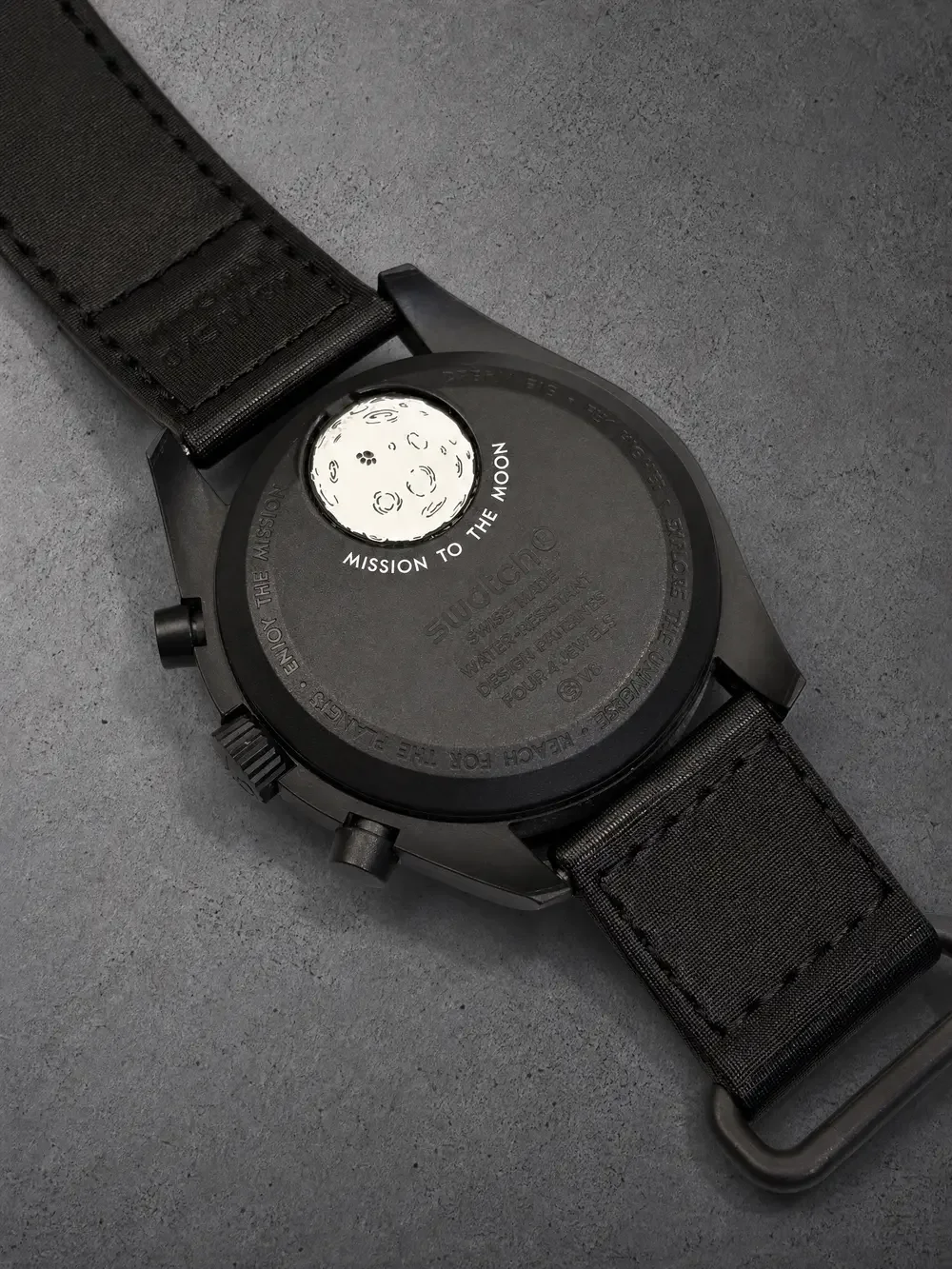 OMEGA x Swatch MISSION TO THE MOONPHASE NEW MOON – Black Bioceramic Snoopy Watch